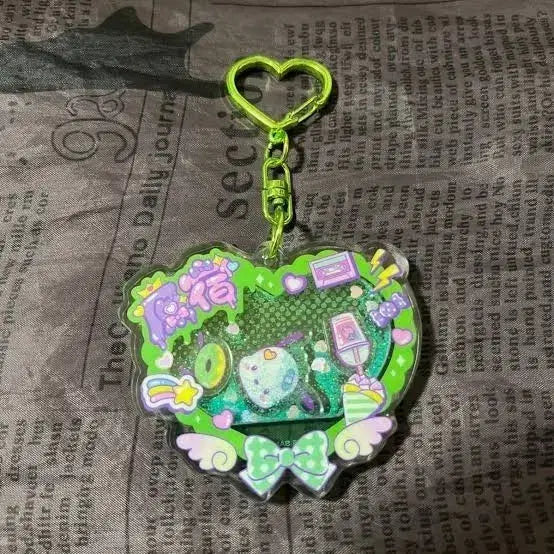 [BUNJANG] Sanrio Pochacco Harajuku Limited Edition Glitter Shaker Acrylic Keyring / 포차코 하라주쿠 한정 아크릴 키링