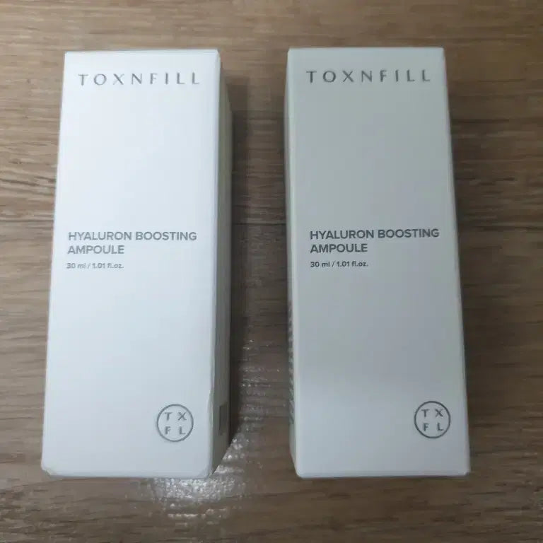 [BUNJANG] Tox & Fill Hyaluron Boosting Ampoule 30ml Set (2 pcs, Sealed) / 톡스앤필 히알루론 부스팅 앰플 30ml 2개 미개봉새제품 고농축 수분앰플