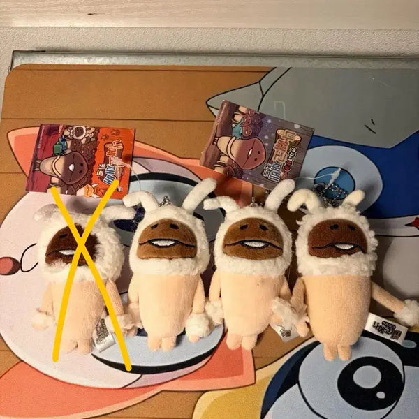 [BUNJANG] White Rabbit Nameko Doll Keychain / 개당) 흰토끼 나메코 인형 키링
