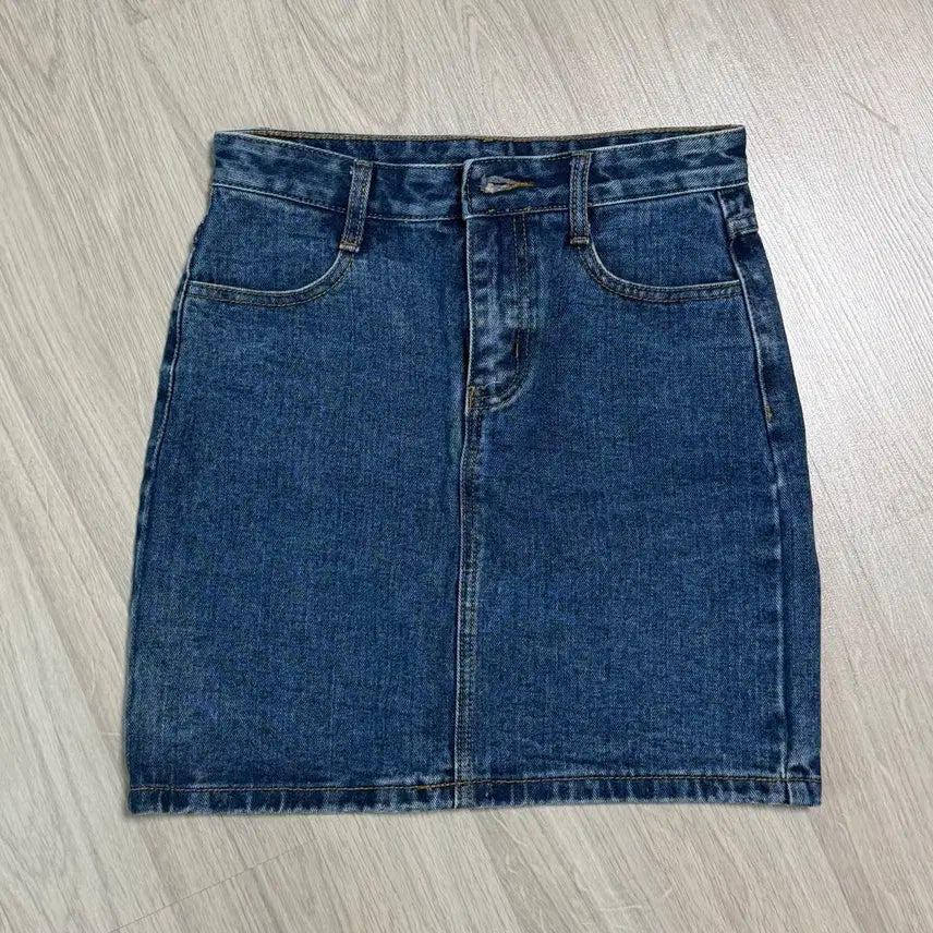 [BUNJANG] High-Waist Denim Skirt / H라인 청치마
