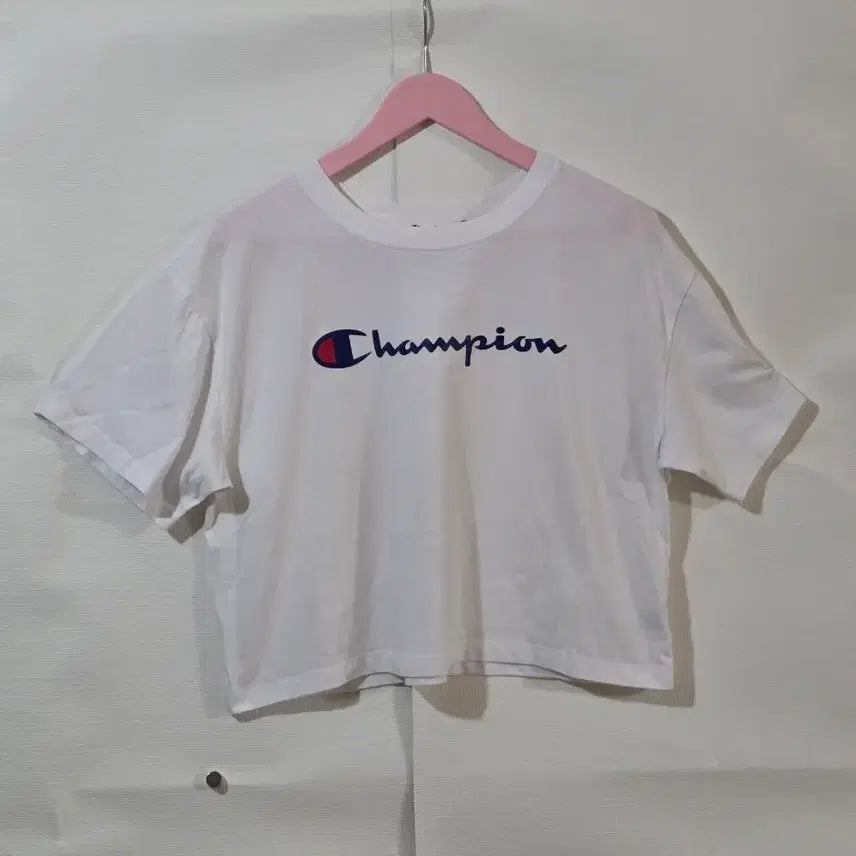 [BUNJANG] Champion Cropped T-Shirt White / 정품 챔피온 크롭 반팔티 M 화이트