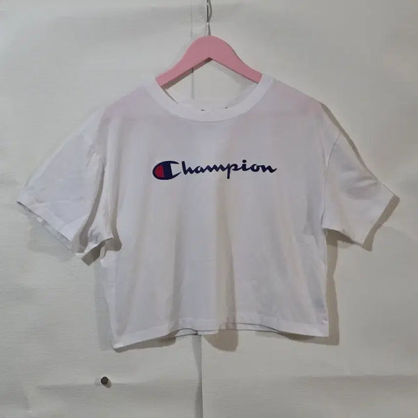 [BUNJANG] Champion Cropped T-Shirt White / 정품 챔피온 크롭 반팔티 M 화이트