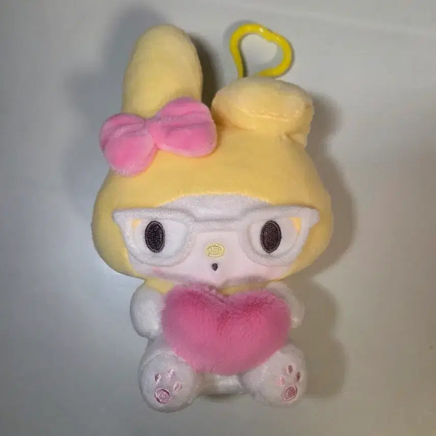 [BUNJANG] My Melody Yellow Glasses Keychain Doll / 노란색 마이멜로디 안경 키링 인형 ,