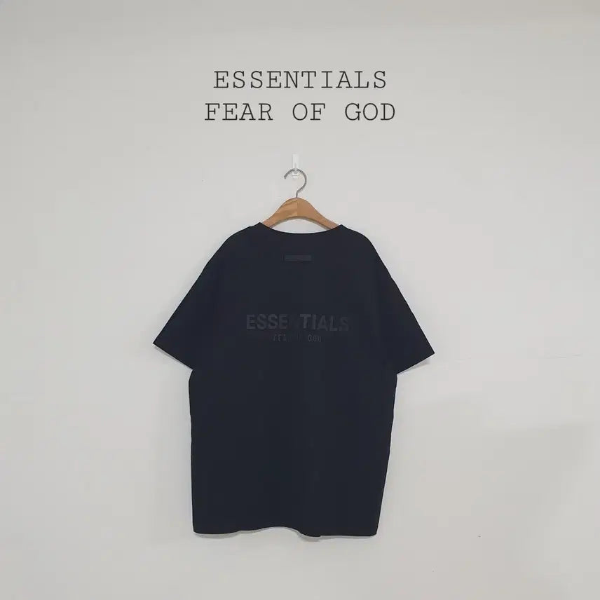 [BUNJANG] Fear of God Essentials Big Logo Short Sleeve Black T-Shirt / No.26070818 피어오브갓 에센셜  빅로고 반팔 블랙