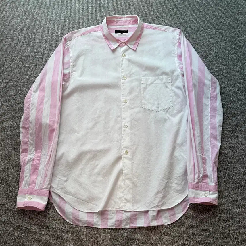 [BUNJANG] Comme Des Garcons Homme Plus Pink Stripe Shirt S / 꼼데가르송 옴므 플러스 핑크 스트라이프 셔츠 S