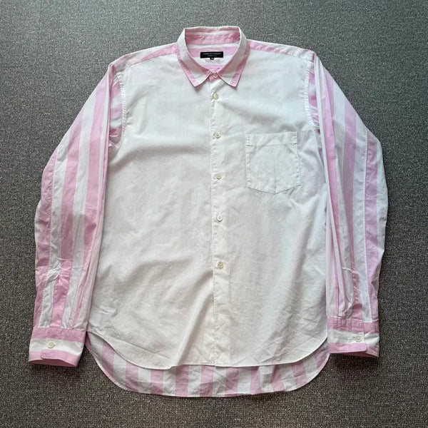 [BUNJANG] Comme Des Garcons Homme Plus Pink Stripe Shirt S / 꼼데가르송 옴므 플러스 핑크 스트라이프 셔츠 S