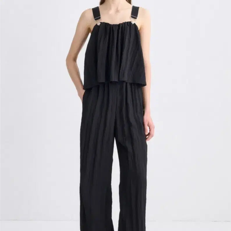 [BUNJANG] TIME Crinkle Panel Jumpsuit / [파격세일](새상품) 타임 크링클 패널 점프수트