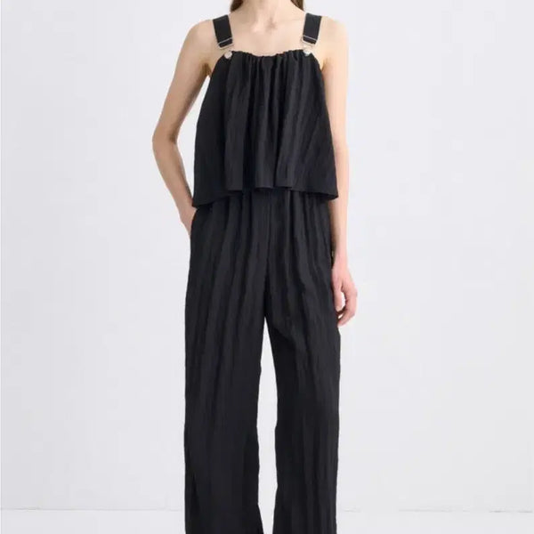 [BUNJANG] TIME Crinkle Panel Jumpsuit / [파격세일](새상품) 타임 크링클 패널 점프수트