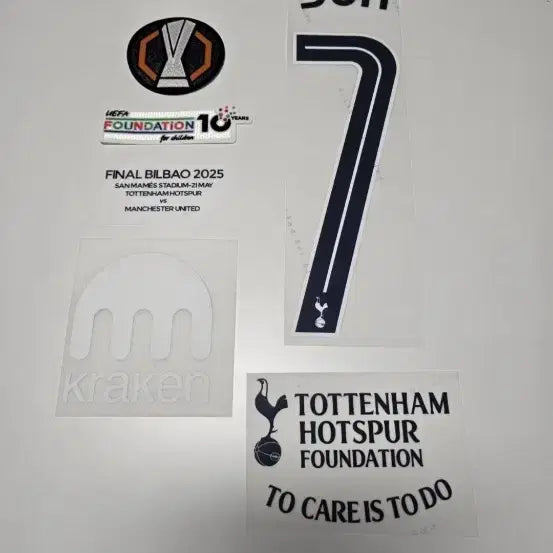 [BUNJANG] Tottenham Hotspur 2024-25 Europa League Son Heung-min Name & Number Set / 24-25 토트넘 유로파 우승 손흥민 네임셋