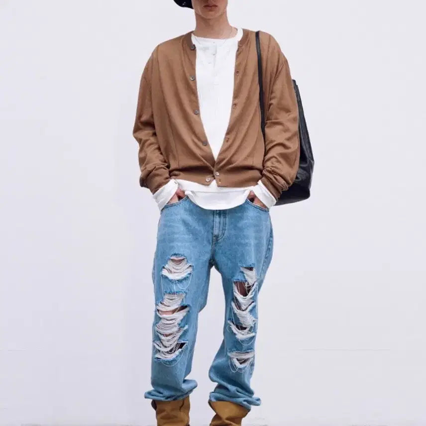 [BUNJANG] RECTO Distressed Denim Jeans M / 렉토 디스트로이드 데님진 청바지 판매 (새상품) M
