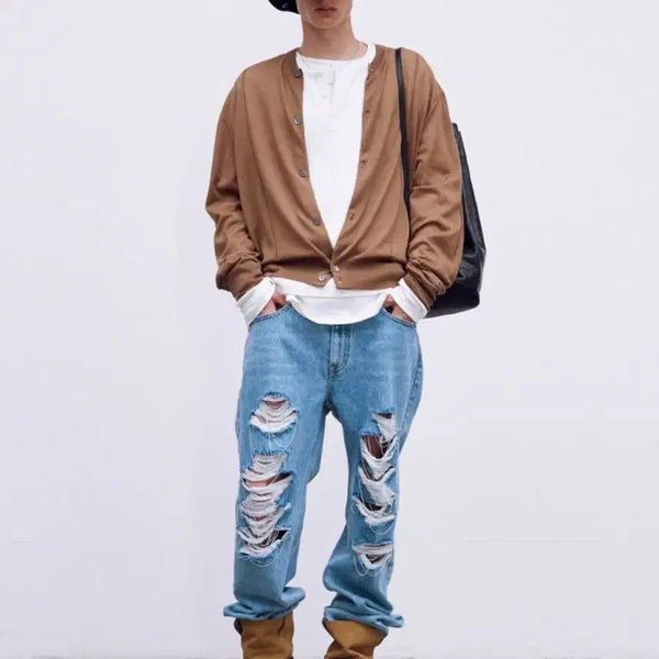 [BUNJANG] RECTO Distressed Denim Jeans M / 렉토 디스트로이드 데님진 청바지 판매 (새상품) M