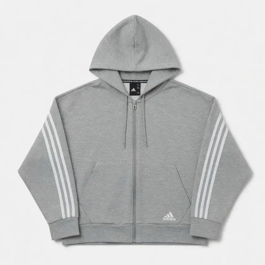 [BUNJANG] Adidas Crop Hoodie Zip-up / [M] ADIDAS 아디다스 크롭 후드 집업