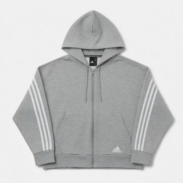 [BUNJANG] Adidas Crop Hoodie Zip-up / [M] ADIDAS 아디다스 크롭 후드 집업