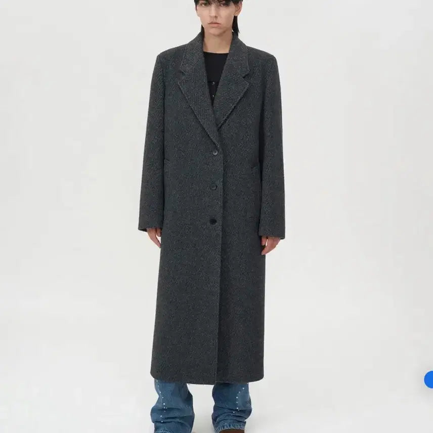 [BUNJANG] In Silence Classic Maxi Coat Charcoal / 인사일런스 클래식 맥시 코트 차콜