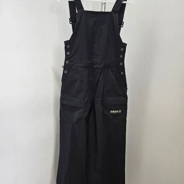 [BUNJANG] Adidas Adventure Black Overalls / 아디다스 어드벤처 블랙 멜빵바지