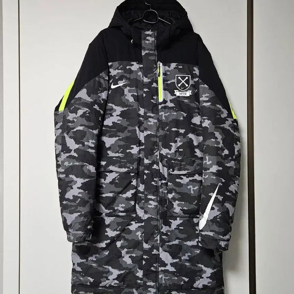 [BUNJANG] Nike NFTB Camo Bench Coat Long Padding / 나이키 NFTB 벤치코트 롱패딩 카모