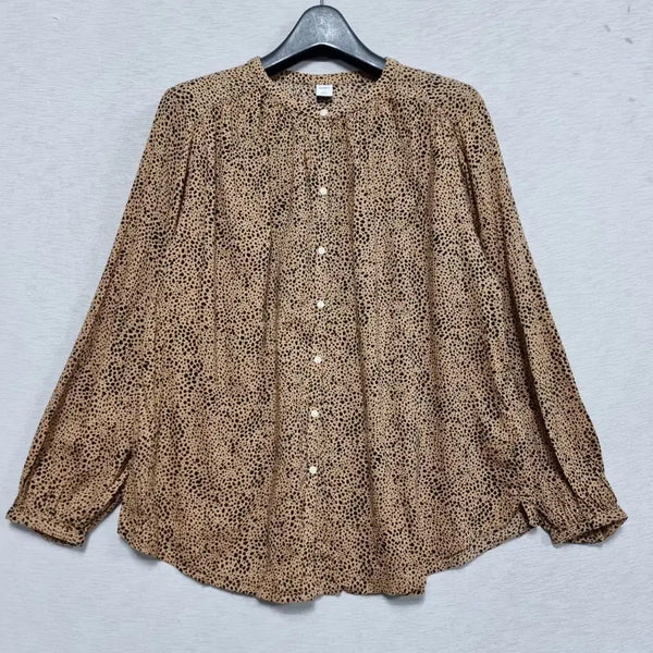 [BUNJANG] Old Navy Leopard Print Blouse Women's Size 44-55 / ㅡ올드네이비 레오파드 블라우스 여44-55 ㅡ0421