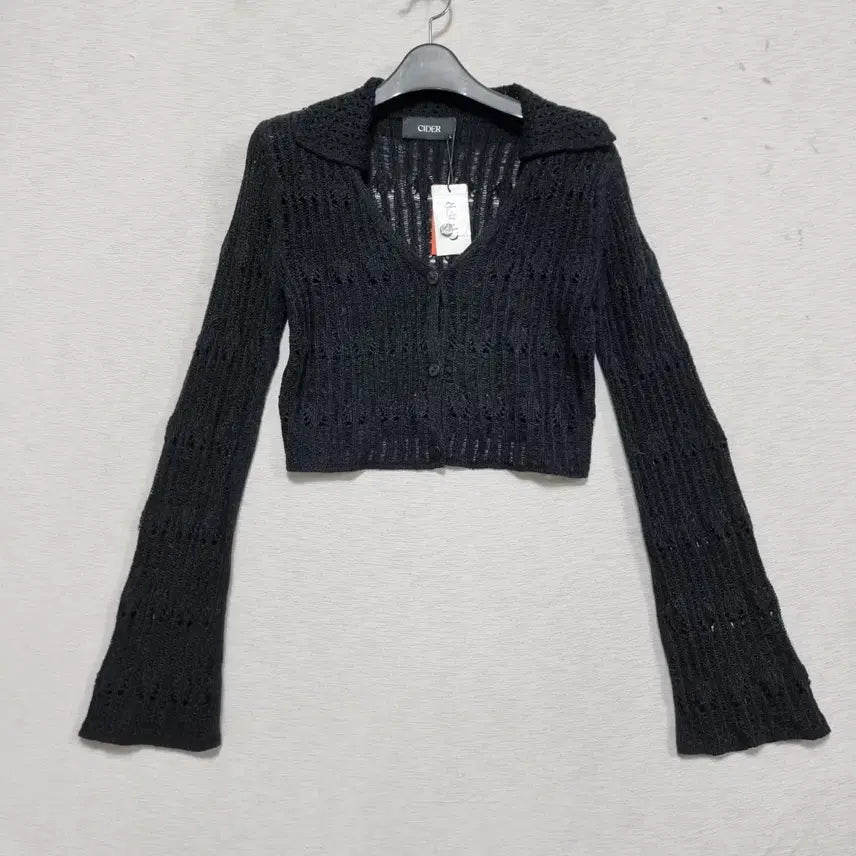 [BUNJANG] Shop Cider Knit Cardigan (Black) - Women's Size 66 / 새상품 샵 사이다 니트 가디건 여66 ㅡ0421