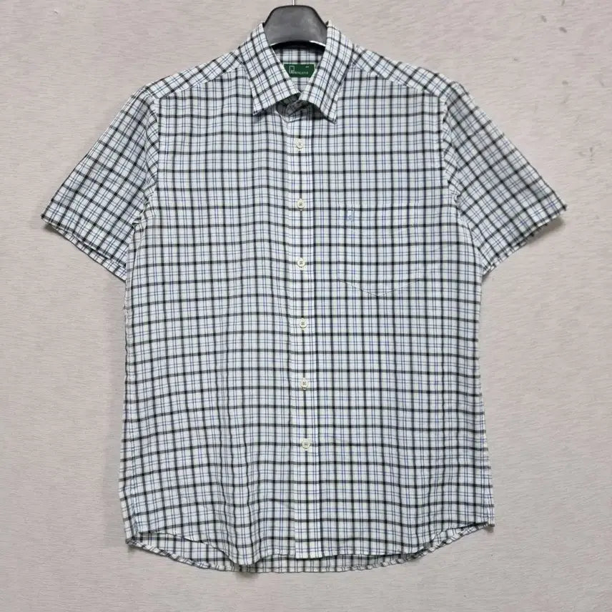 [BUNJANG] Rogatdis Summer Check Short-Sleeve Shirt Men's Size 95 / 로가디스 여름 체크 반팔남방 남95 ㅡ0421