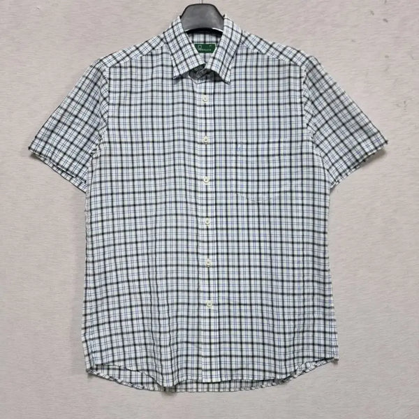 [BUNJANG] Rogatdis Summer Check Short-Sleeve Shirt Men's Size 95 / 로가디스 여름 체크 반팔남방 남95 ㅡ0421