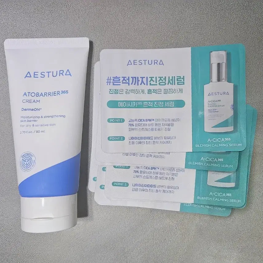 [BUNJANG] Aestura Atobarrier365 Cream & Aestura A Cica Spot Calming Serum Renewal Version / 에스트라 아토베리어365 크림+에스트라 에이시카 흔적진정 세럼 리뉴얼전