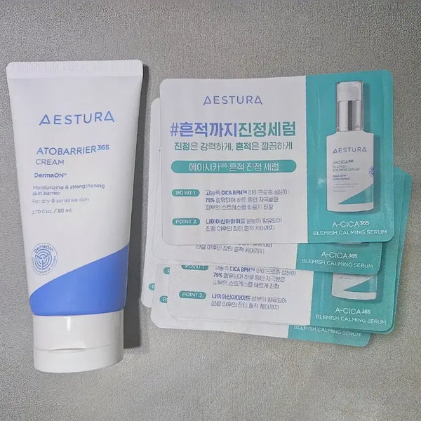 [BUNJANG] Aestura Atobarrier365 Cream & Aestura A Cica Spot Calming Serum Renewal Version / 에스트라 아토베리어365 크림+에스트라 에이시카 흔적진정 세럼 리뉴얼전