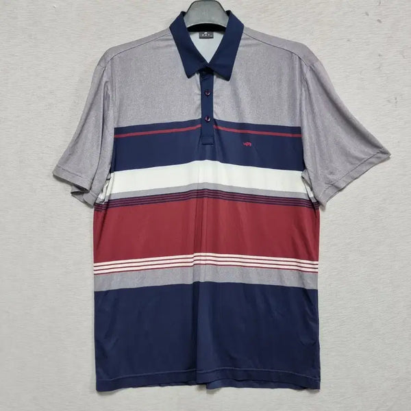 [BUNJANG] PAT Men's Striped Polo Shirt / PAT 스판 반팔카라티 남100 ㅡ0421
