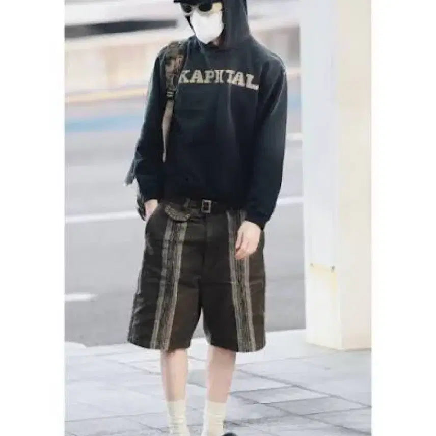 [BUNJANG] Kapital 12oz Yagasuri Jacquard Denim Shorts (Size 4) / [새상품] 캐피탈 12oz 야가수리 자카드 데님 쇼츠 (4)
