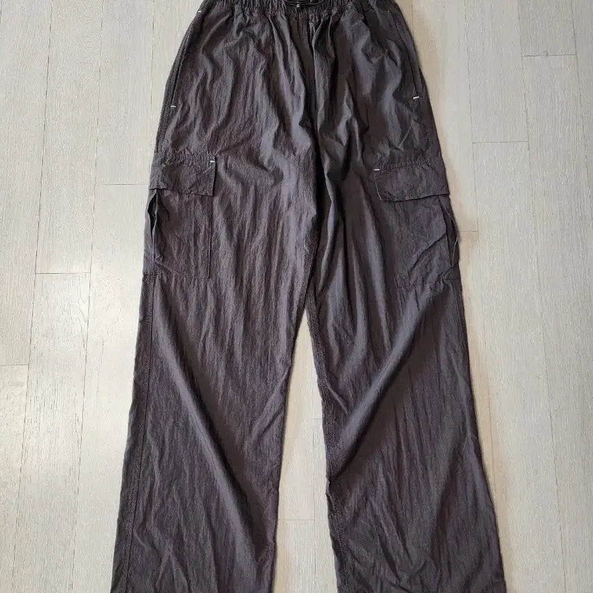 [BUNJANG] Dearme String Banding Pocket Cargo Pants (Summer Version) / 디어미 스트링 밴딩 포켓 카고 팬츠 L 모카 여름버전
