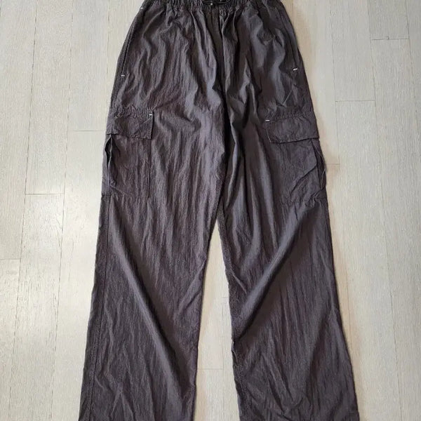[BUNJANG] Dearme String Banding Pocket Cargo Pants (Summer Version) / 디어미 스트링 밴딩 포켓 카고 팬츠 L 모카 여름버전