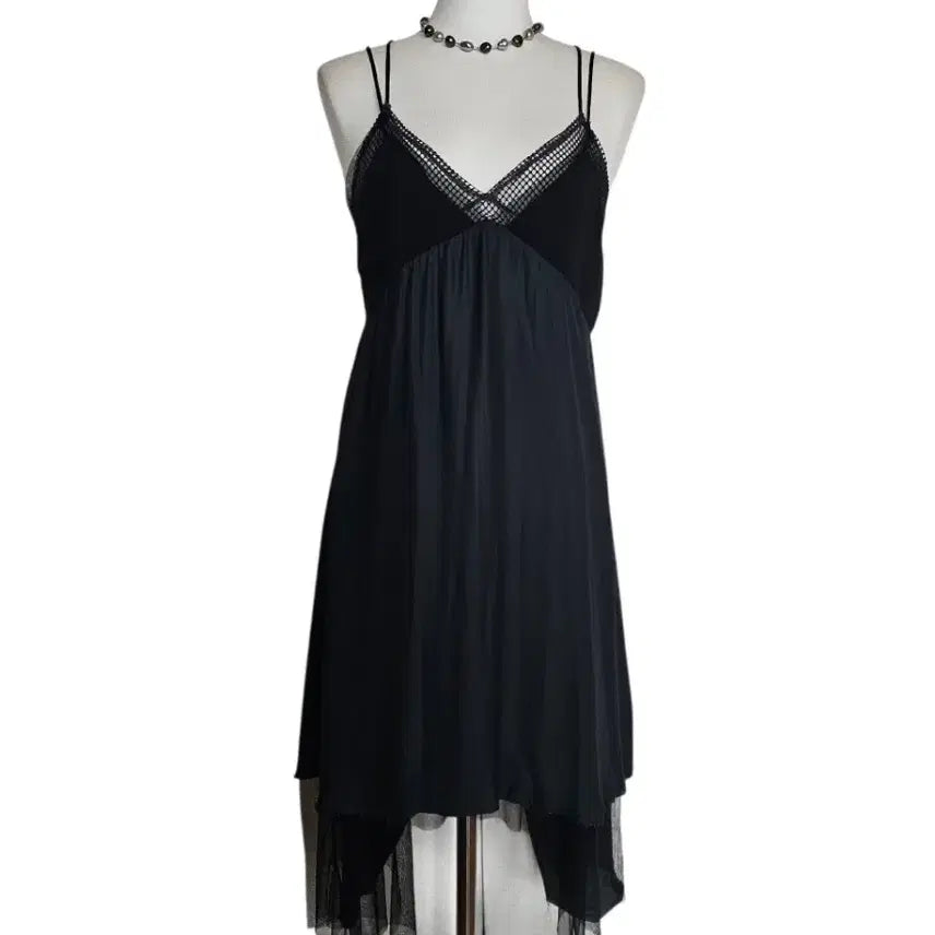 [BUNJANG] Zara Mixed Color Mesh Slip Dress / 자라  슬립 원피스