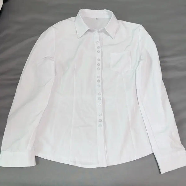 [BUNJANG] White Button Shirt / 깔끔한 화이트 단추 셔츠 새상품