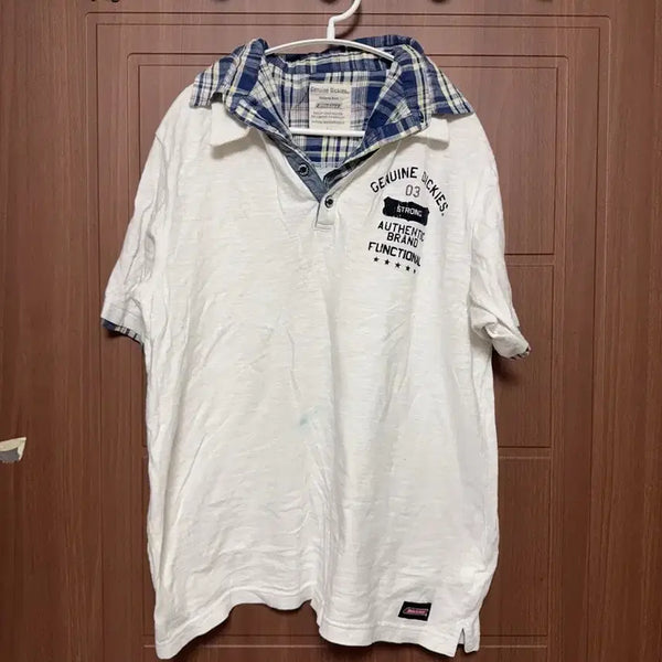 [BUNJANG] Dickies 00s Mori Girl Cardigan Short Sleeve T-Shirt / 디키즈 00s 모리걸 하구미 빈티지 카라 반팔 티셔츠