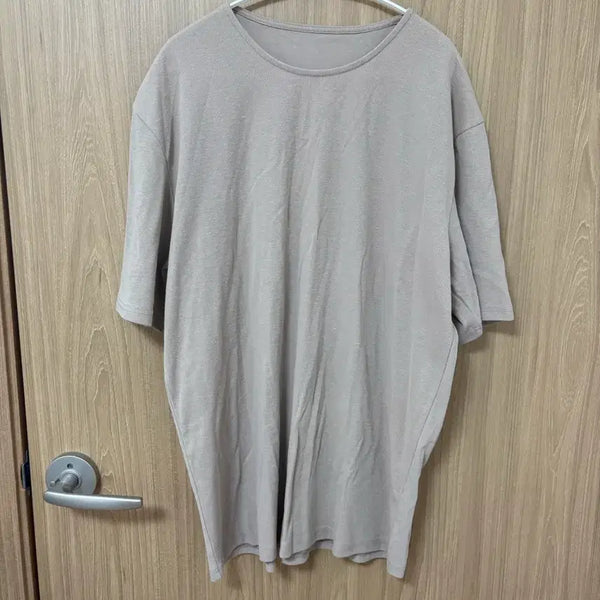 [BUNJANG] Cotton Half-Sleeve T-Shirt Beige / 베이지반팔티