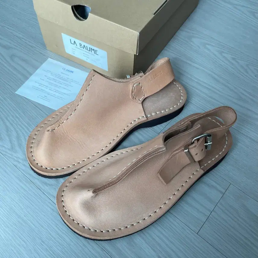 [BUNJANG] Rabaume Michael 2 Natural Leather Sandals Size 40 / 라바우메 미카엘 2 네추럴 레더 샌들 40
