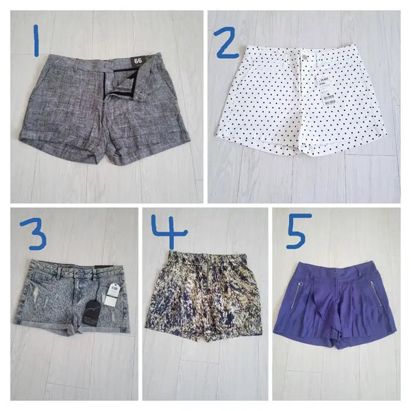 [BUNJANG] 5-Piece Summer Shorts Bundle (Linen, Denim, Cotton, Patterned) / 린넨 데님 면 패턴 반바지 5종 모음