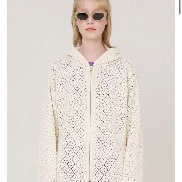 [BUNJANG] Analoid Argyle Hooded Zip-Up / 어널로이드 아가일 후드집업