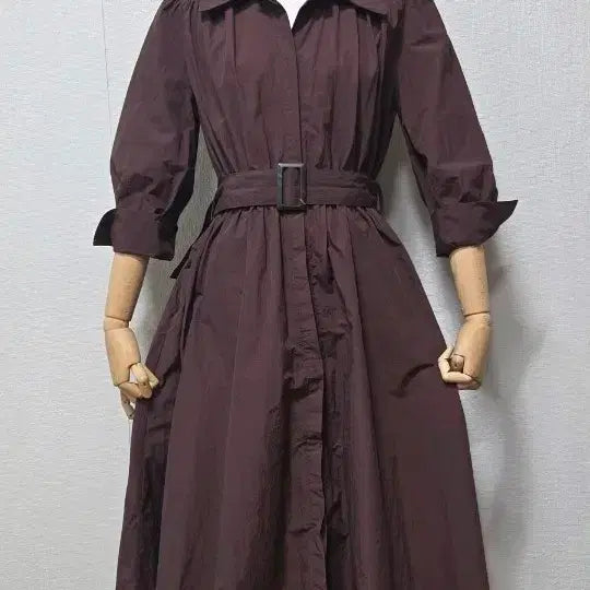[BUNJANG] Berrymore Brown Shirt Dress / 베리모어 브라운 원피스