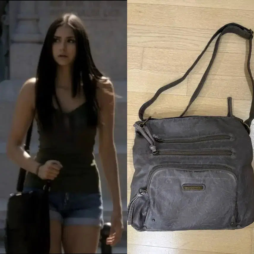 [BUNJANG] Stone&Co Vintage Leather Backpack/Crossbody Bag / 뱀파이어 다이어리 빈티지 가죽 스타일 stone&co  백팩 / 크로스백