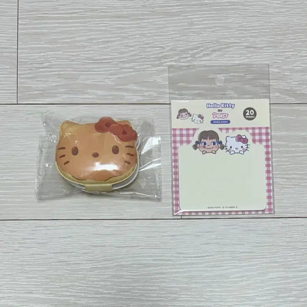 [BUNJANG] Hello Kitty x Peko Collaboration Pink Post-it Set / 키티 빵 포스트잇 / 페코 콜라보 핑크 포스트잇 세트