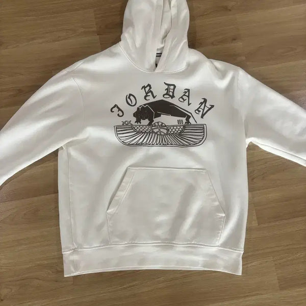 [BUNJANG] Nike Jordan Hooded Sweatshirt White XL / 나이키 조던 후드티 화이트 105 XL 흰색 기모