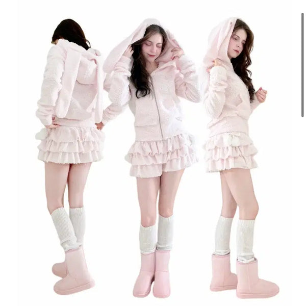 [BUNJANG] Blue Angel Robi Bunny Setup Set (Baby Pink) / 블루엔젤 롭이어버니셋업 판매(베이비핑크)
