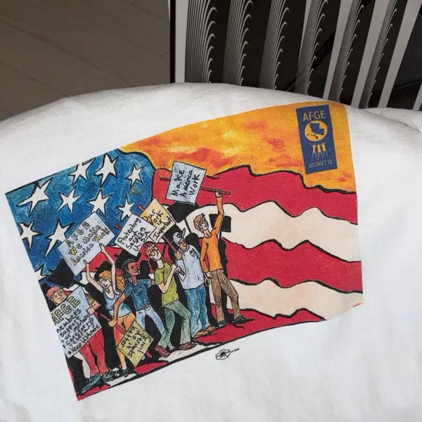 [BUNJANG] 00s American Vintage Union Made Graphic T-Shirt L (105) / 00s 아메리칸 빈티지 미제 유니온메이드 프린팅 티셔츠  L (105)