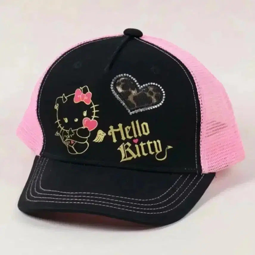 [BUNJANG] Spins x Hello Kitty Devil Kitty Mesh Cap / 스핀즈 헬로키티 악마키티 볼캡 매쉬캡 모자 새상품