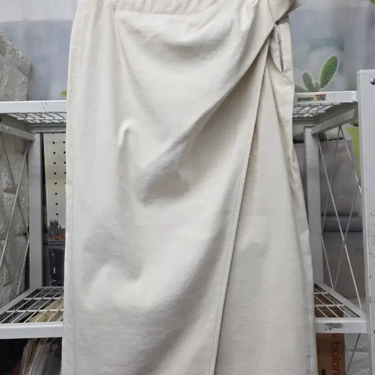 [BUNJANG] Lanvin Women's Wrap Skirt Cream Beige Cotton / 랑방 여성스커트 25 봄~여름 랩스커트 WM73