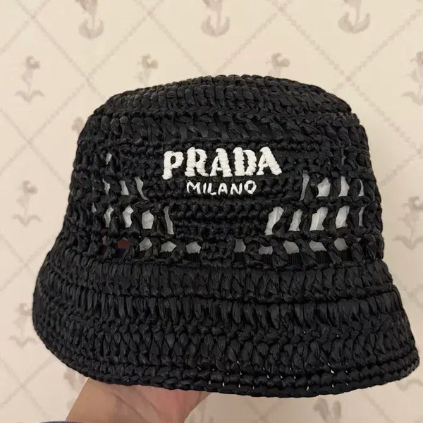 [BUNJANG] Prada Raffia Bucket Hat - Size L / 프라다 라피아 버킷햇 L사이즈