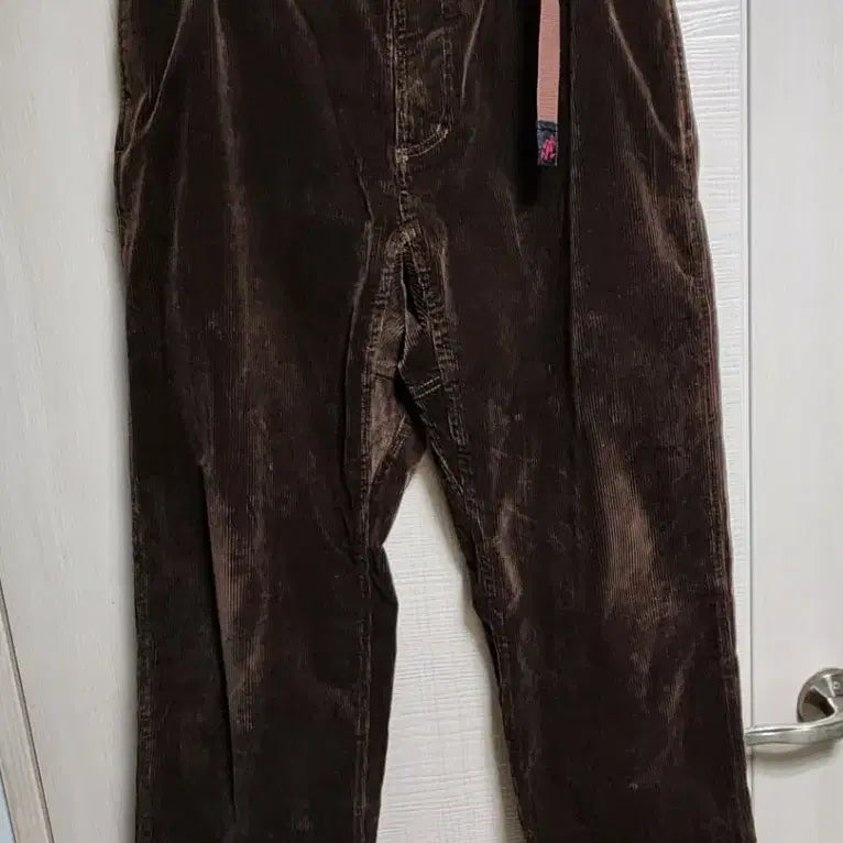 [BUNJANG] Gramicci Brown Corduroy Belted Pants L / 그라미치 브라운 코듀로이 벨티드 골덴 팬츠 L