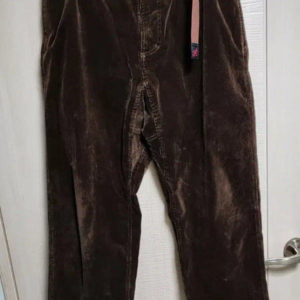 [BUNJANG] Gramicci Brown Corduroy Belted Pants L / 그라미치 브라운 코듀로이 벨티드 골덴 팬츠 L