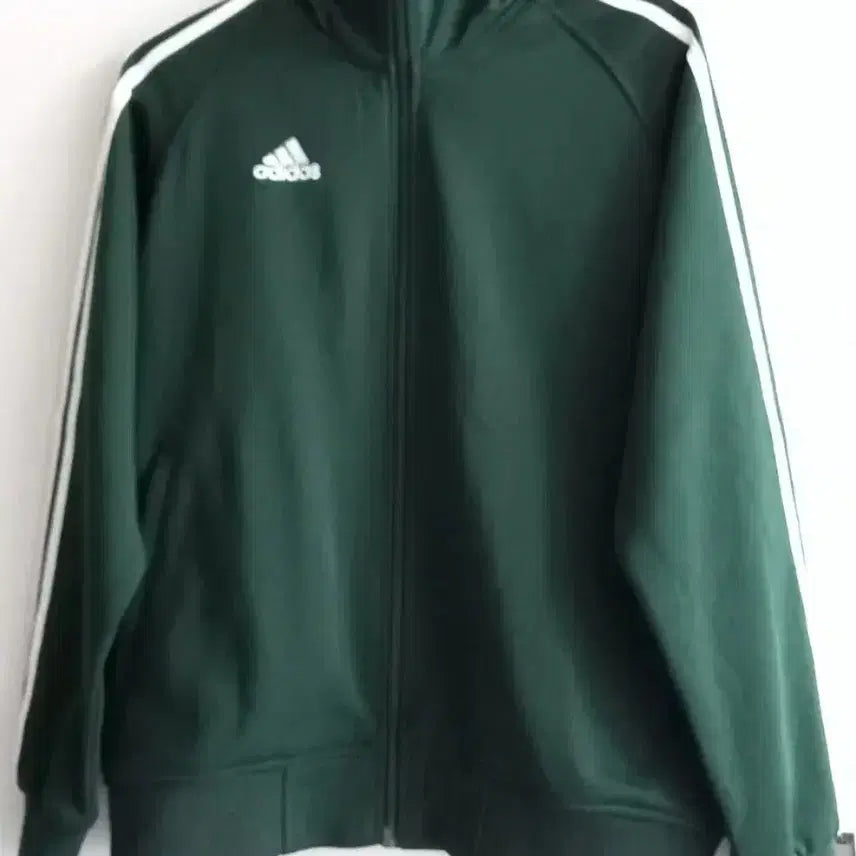 [BUNJANG] Adidas Track Top Jersey Full Zip Deep Green M / 아디다스 진초록 진카키 딥그린 트랙탑 저지 져지집업 95/M