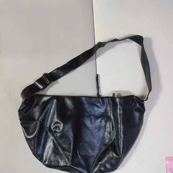 [BUNJANG] Black Leather Big Hobo Bag / 최종가격내림)가죽 블랙 빅호보백 새제품